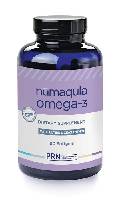 PRN Omega 3 gélules molles vue avant, emballage transparent