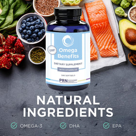 PRN Omega 3 rTG gélules en main, présentation de la taille