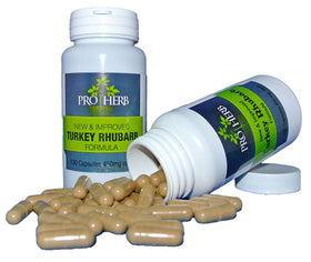 Pro Herb Rhubarbe Turque 450mg 100 capsules vue de côté