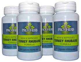 Pro Herb Rhubarbe Turque 450mg 100 Capsules - Vue de face
