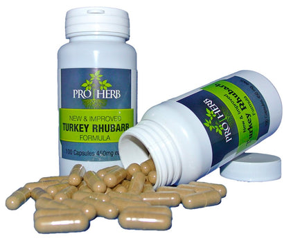 Pro Herb Rhubarbe Turque 450mg 100 capsules vue de face