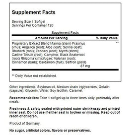 Pro Natura Capsules Amers Suédois 120 Comp. emballage et contenu