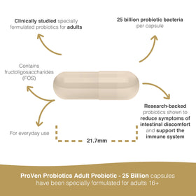 Pro-Ven Complément Alimentaire Probiotique 30 capsules sur un fond neutre