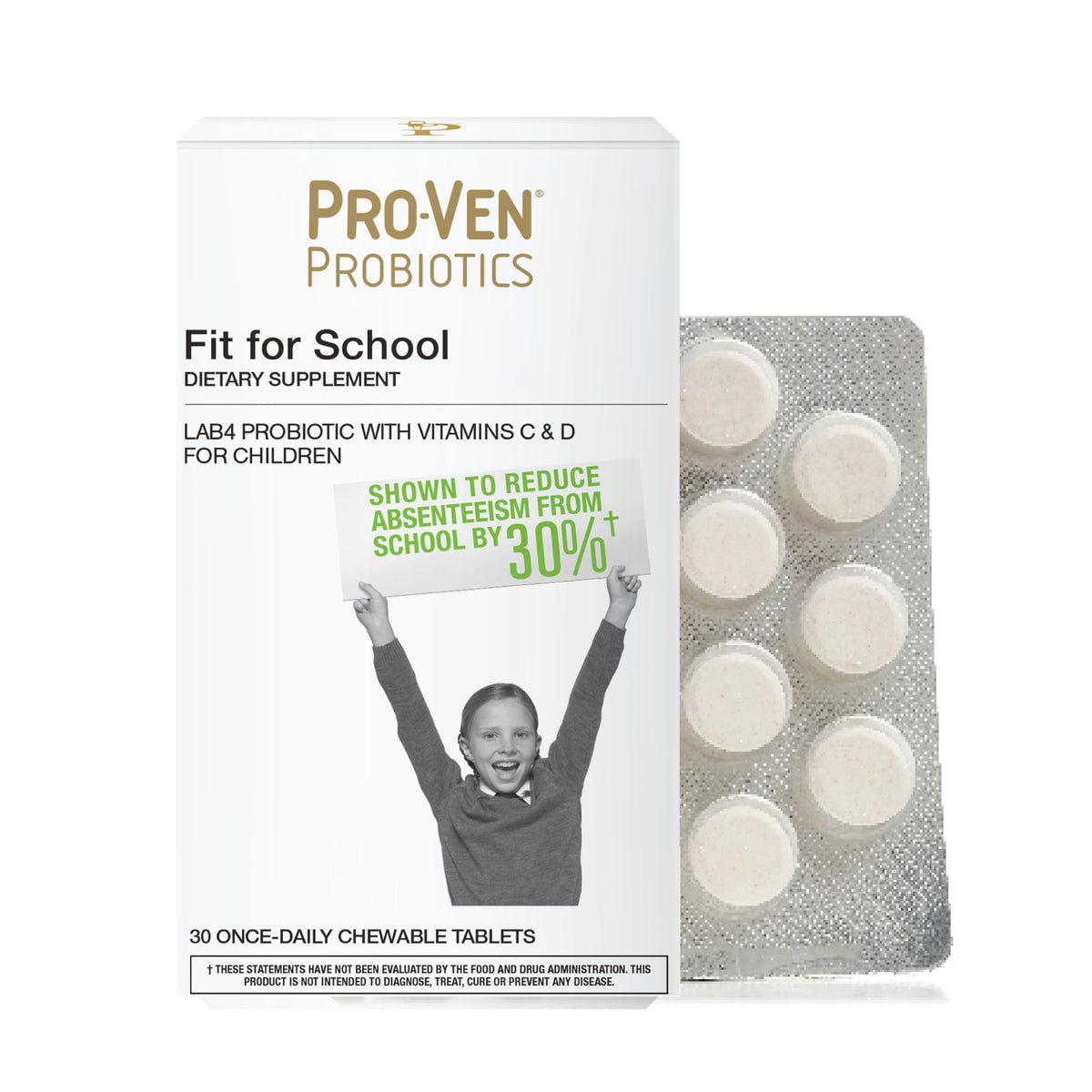 Pro-Ven Compléments Alimentaires Enfants Probiotiques 30 Tablettes vue de face