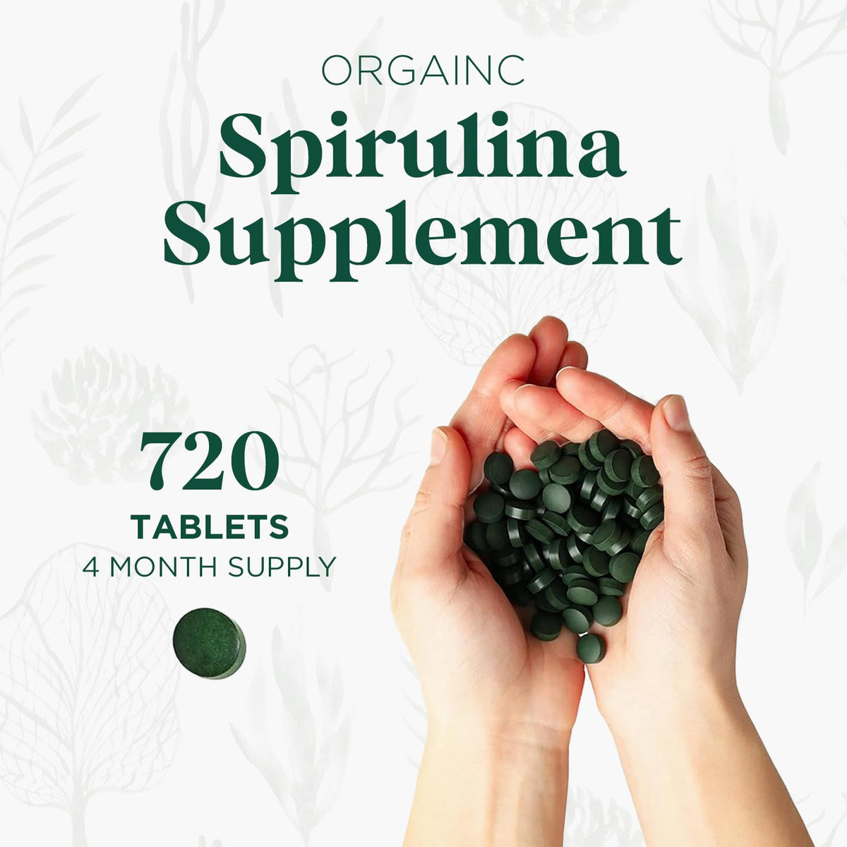 Probase Nutrition Spiruline 3000MG 720 Tablettes - emballage