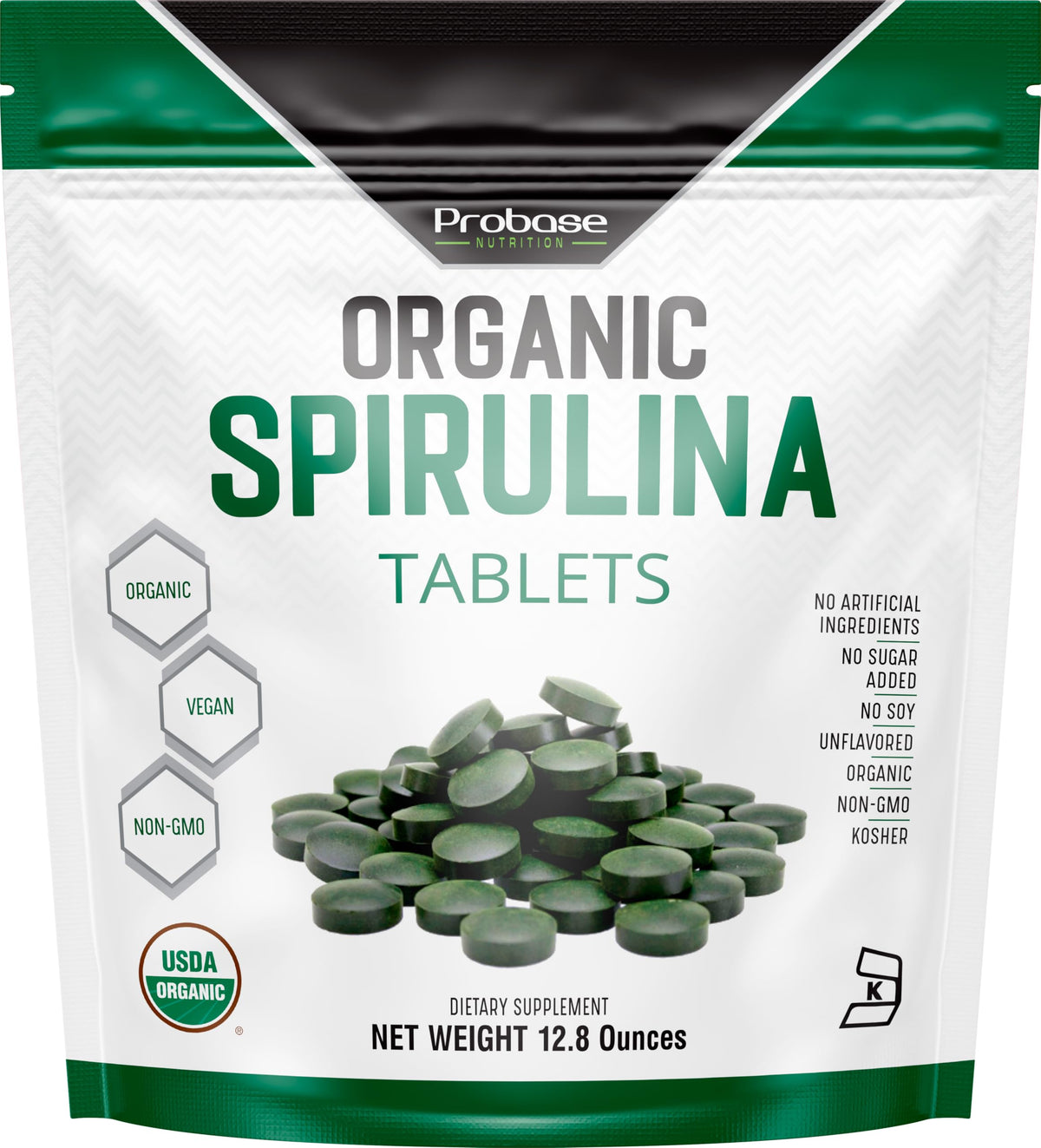 Probase Nutrition Spiruline 3000MG 720 Tablettes - vue de face