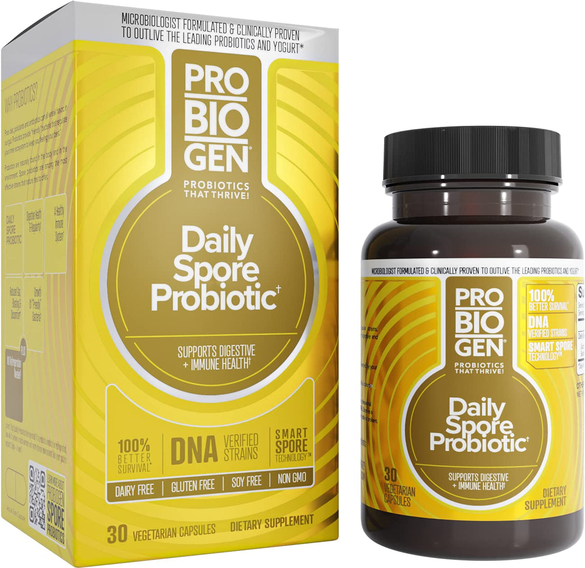 Probiogen Probiotique Spore 30 capsules vue de face