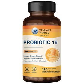 Probiotic 16 de Vitamin World, capsules en bouteille