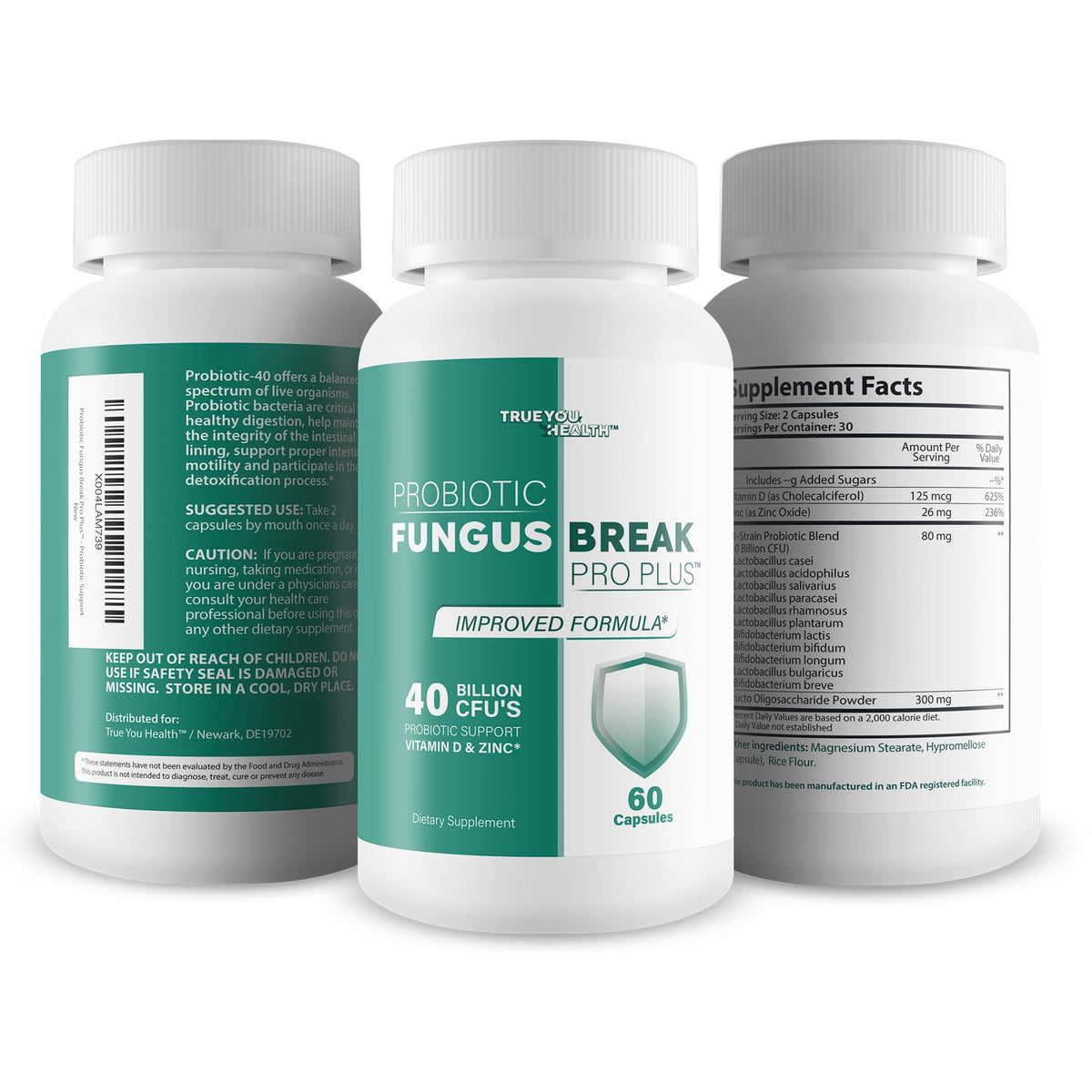 Probiotic Fungus Break Pro Plus, capsules sur une surface en bois