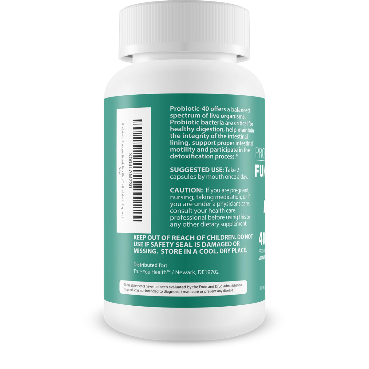 Probiotic Fungus Break Pro Plus, étiquette avec ingrédients
