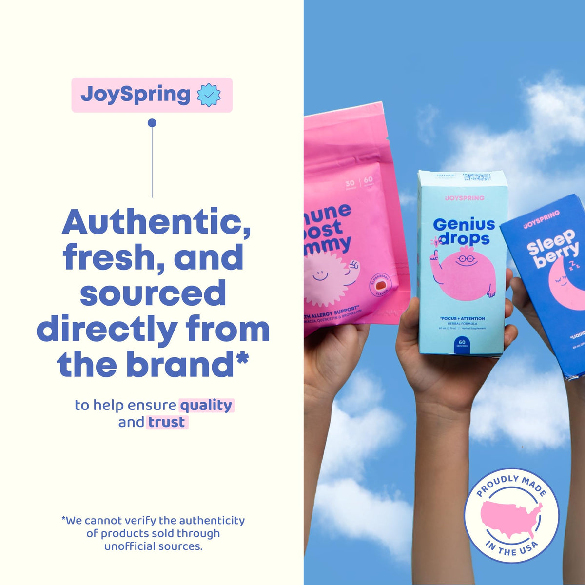 Probiotique JoySpring en poudre sur une cuillère