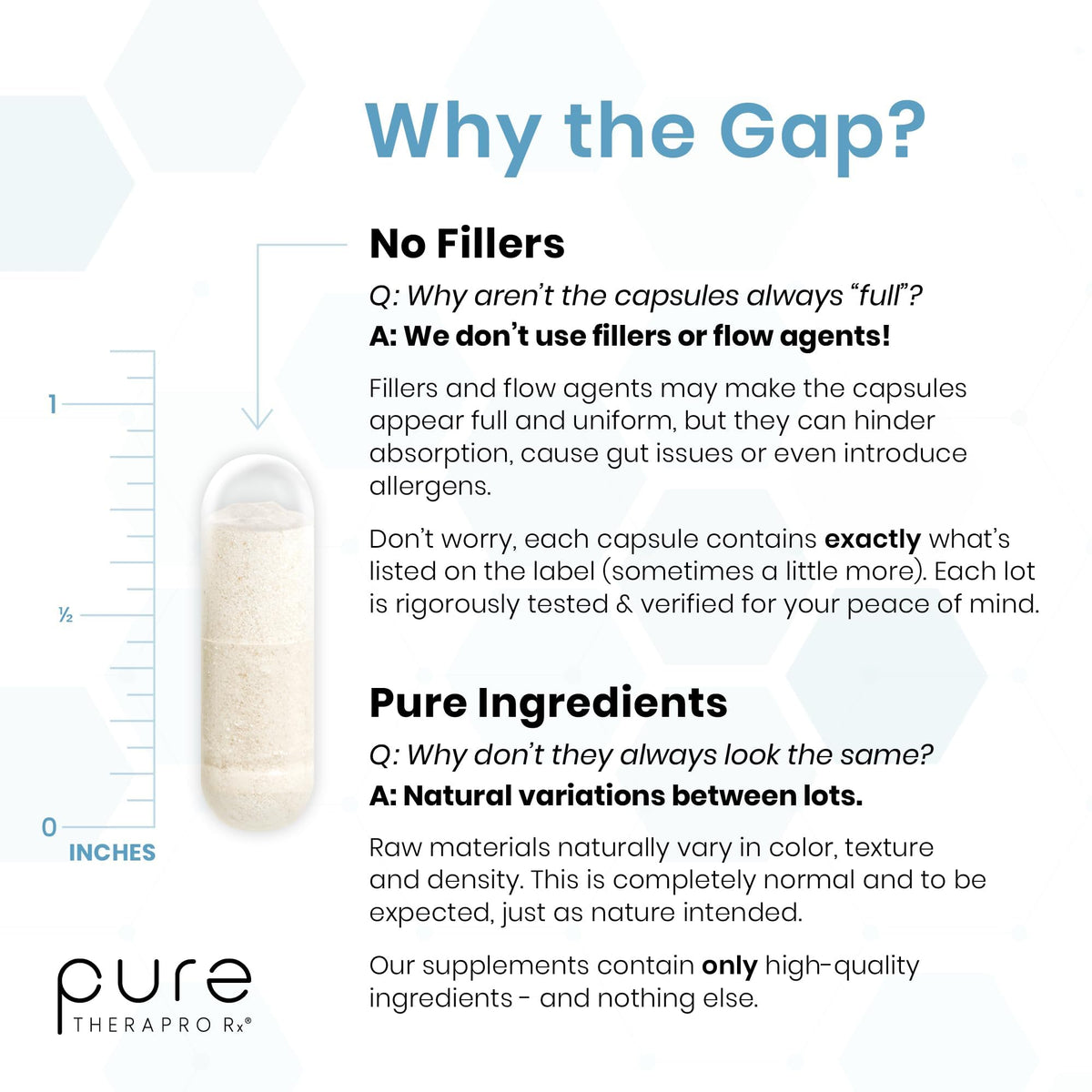 Probiotique Quotidien Pure Therapro Rx capsules dans une main