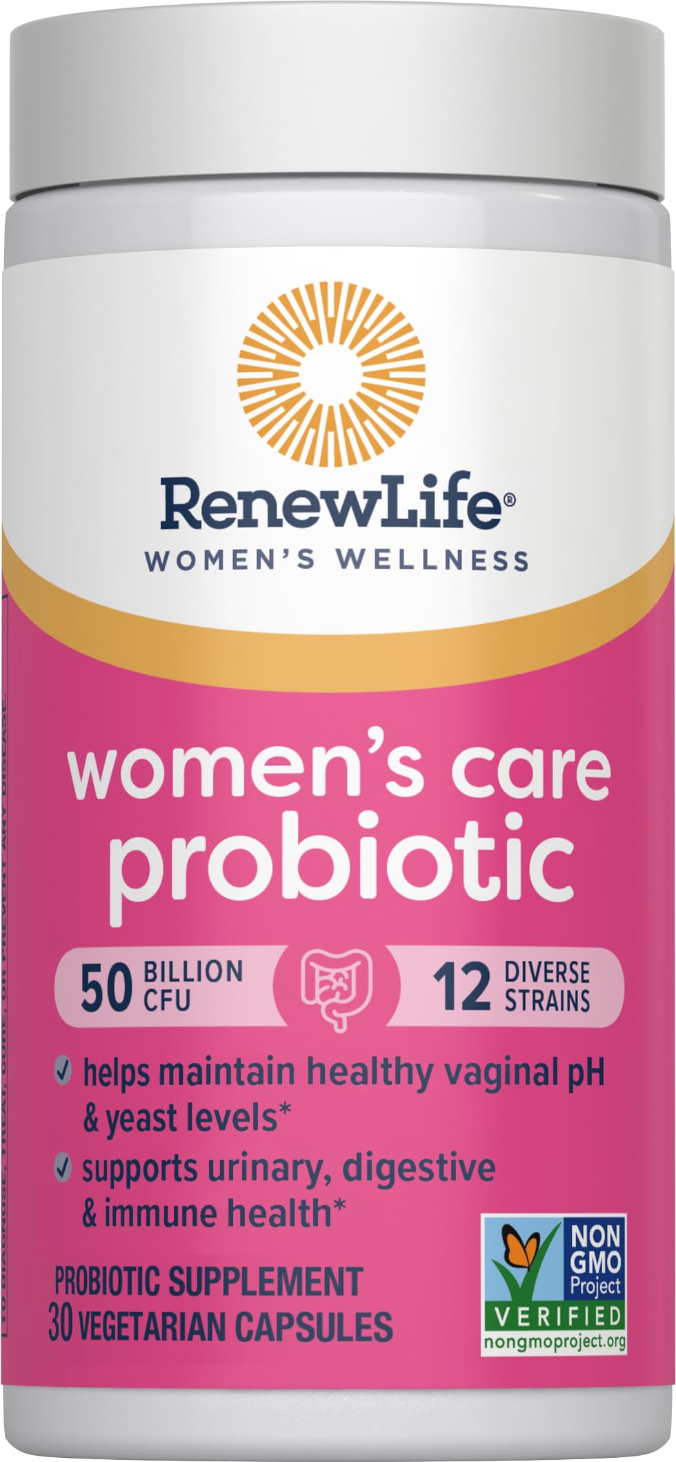 Probiotique Renew Life Femme sur un fond neutre