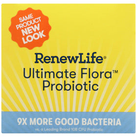 Probiotique Renew Life pour femmes avec une main tenant le flacon