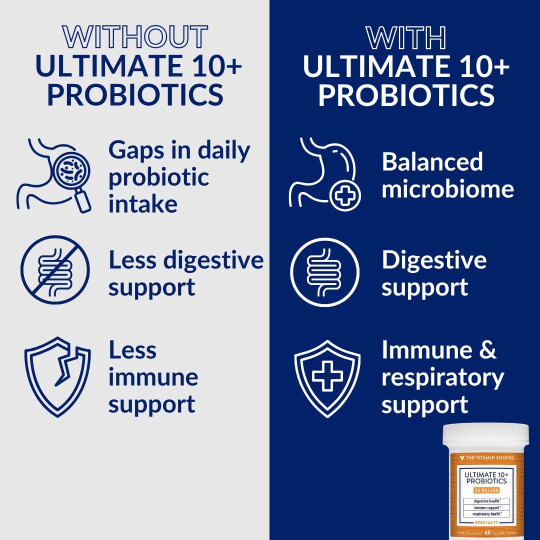 Probiotiques 10+ The Vitamin Shoppe avec des ingrédients listés