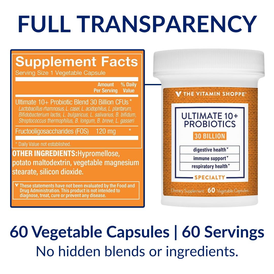 Probiotiques 10+ The Vitamin Shoppe dans un environnement de santé