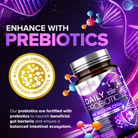 Probiotiques Built by Nature capsules en gros plan