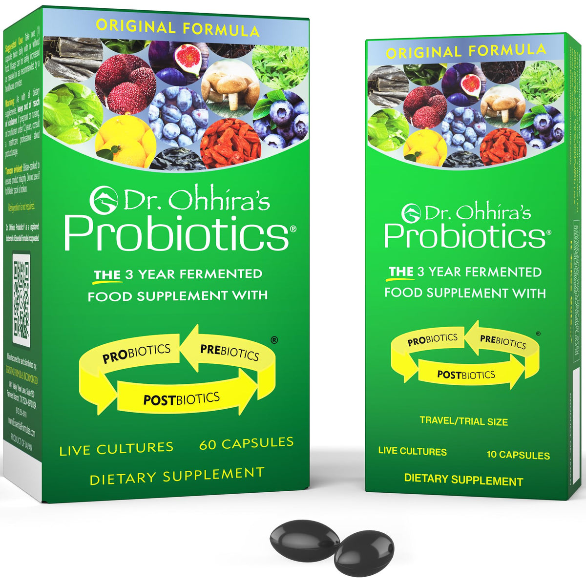 Probiotiques Dr. Ohhira 60 capsules vue avant