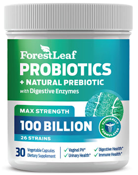 Probiotiques ForestLeaf 100 milliards CFU gélules vue avant