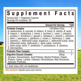 Probiotiques Innate Vitality 120 Milliards CFU 30 Capsules Végétales - vue arrière
