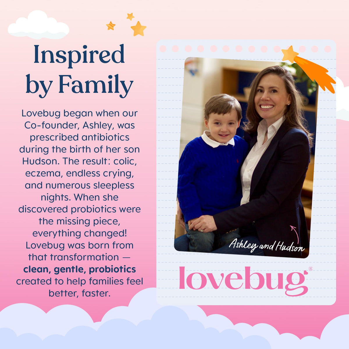 Probiotiques LOVEBUG en poudre pour nourrissons