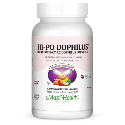 Probiotiques Maxi Health 10,5B CFU 120 capsules vue avant