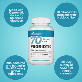 Probiotiques Nature's Base capsules sur une table