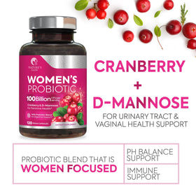 Probiotiques Nature's Glow 120 capsules sur une table en bois