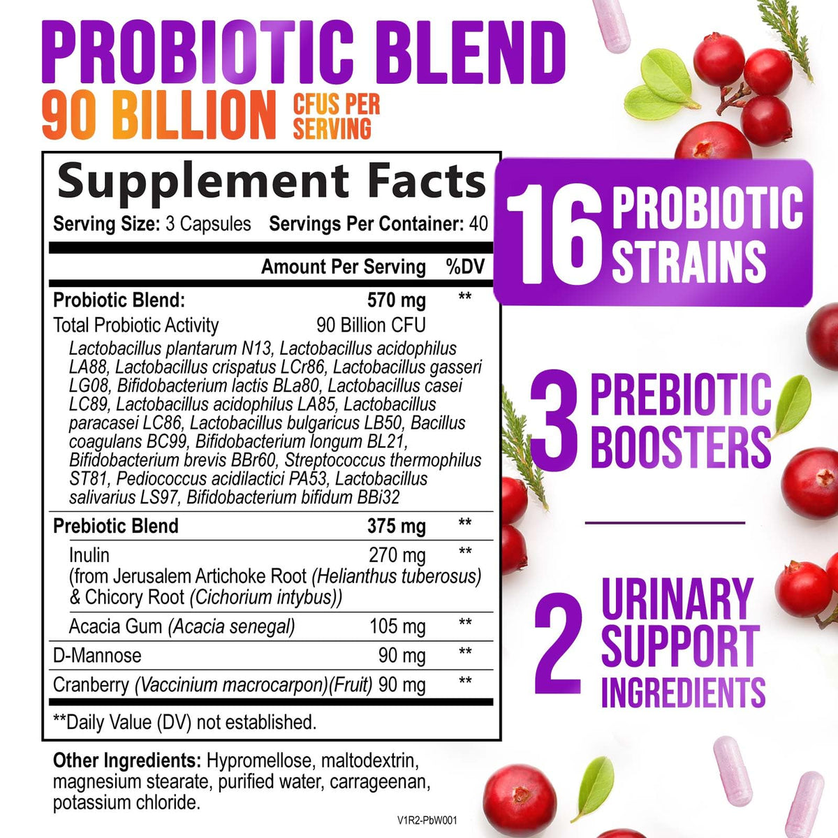 Probiotiques Nature's Nutrition capsules ouvertes avec contenu visible