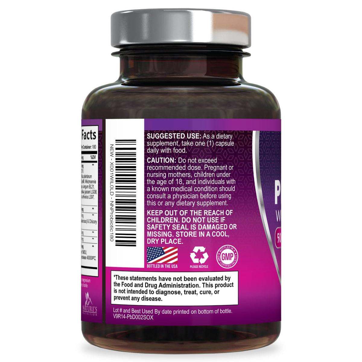 Probiotiques Nature's Nutrition en situation sur une table