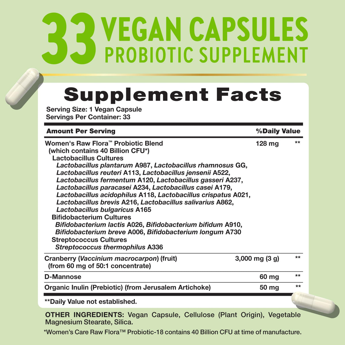 Probiotiques Nature's Truth pour femmes, capsules vegan
