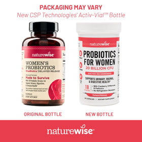 Probiotiques NatureWise pour femmes avec ingrédients clés