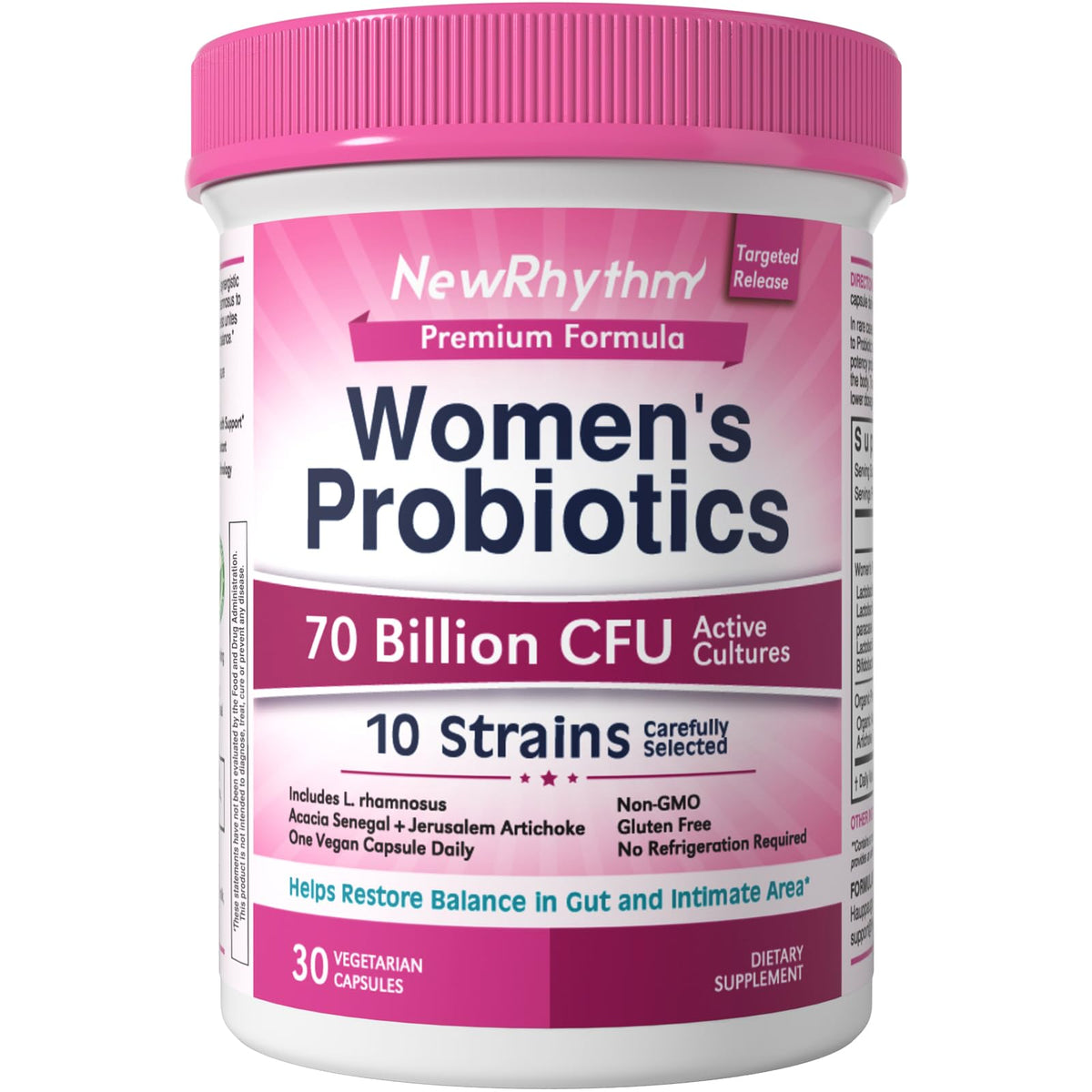 Probiotiques NewRhythm Femmes 30 capsules végétales