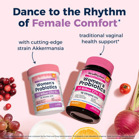 Probiotiques NewRhythm pour Femmes 60 Capsules sur une table