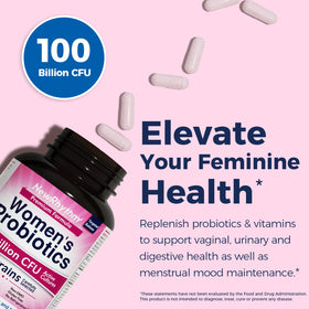 Probiotiques NewRhythm pour Femmes 60 capsules vue arrière
