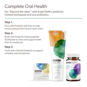 Probiotiques oraux SUPER TEETH avec une brosse à dents
