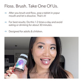 Probiotiques oraux SUPER TEETH présentés sur une table