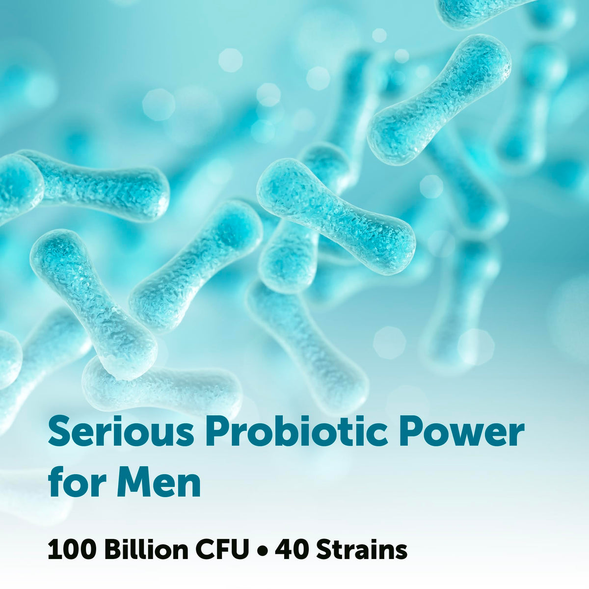 Probiotiques pour Hommes Micro Ingredients avec ingrédients botaniques en arrière-plan