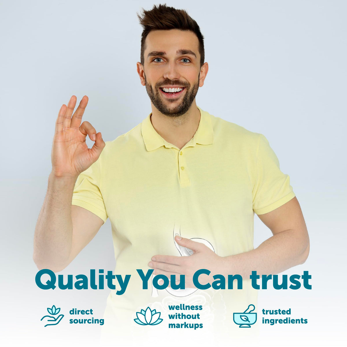 Probiotiques pour Hommes Micro Ingredients vue de dos avec informations nutritionnelles