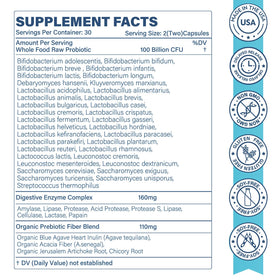Probiotiques Sunshine & Rain capsules plant-based vue de près