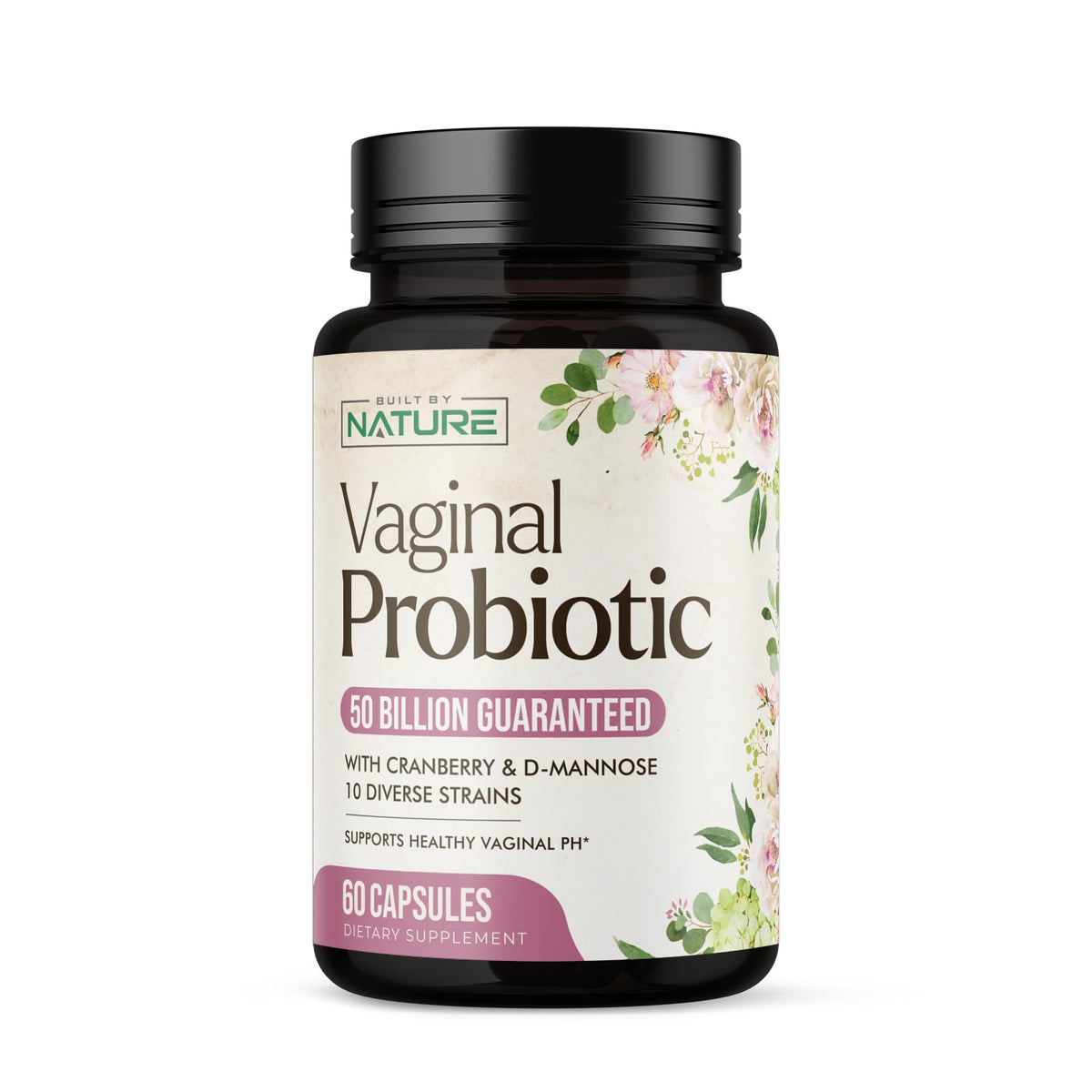 Probiotiques Vaginales Built by Nature 60 Capsules devant