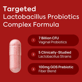 Probiotiques Vaginales HerAuré avec informations nutritionnelles