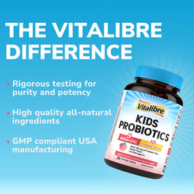Probiotiques Vitalibre pour enfants, ingrédients naturels