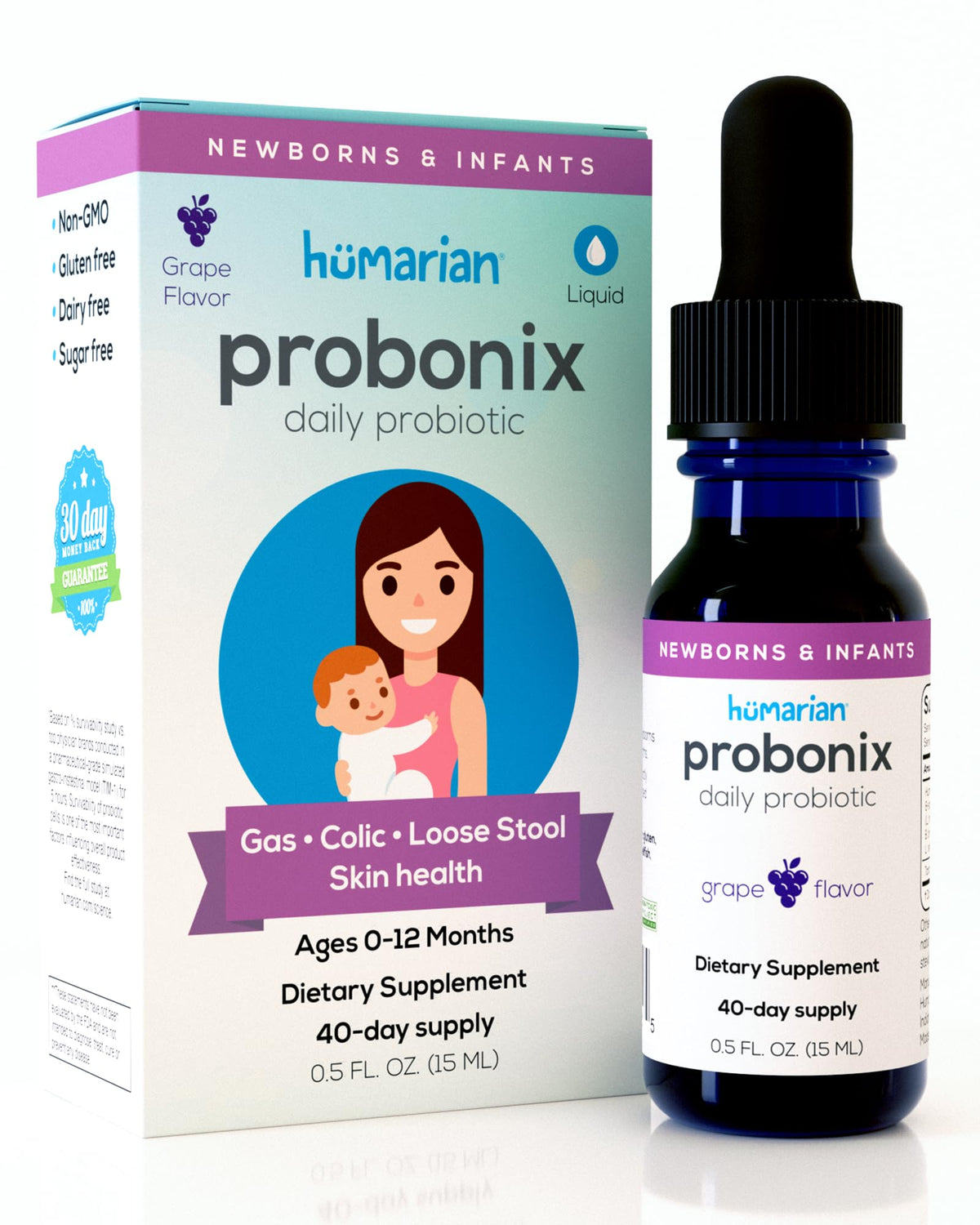 Probonix pour nourrissons 0-12 mois flacon avant avec étiquette