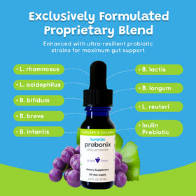 Probonix Probiotique Liquide Enfants 30 Jours Étiquette Détail