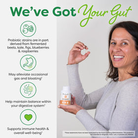 Probulin Complément Alimentaire Probiotique 90 Capsules Vegan, sur une table en bois