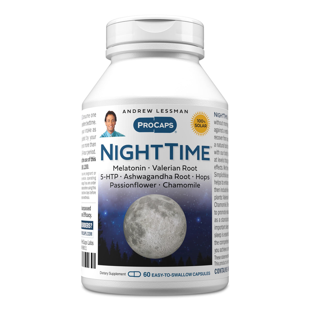 ProCaps Nuit 60 capsules avec mélatonine 3mg, vue avant