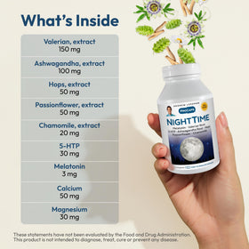 ProCaps Nuit 60 capsules, vue latérale montrant la taille des capsules