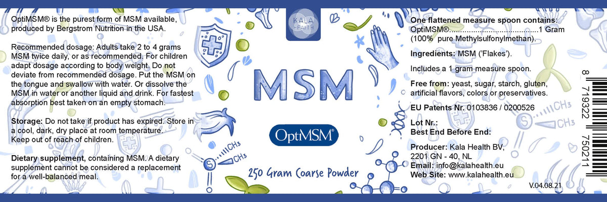 Procapsin OptiMSM poudre de Methylsulfonylmethane en préparation