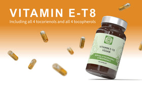 Procapsin Vitamine E capsules tenant dans une main